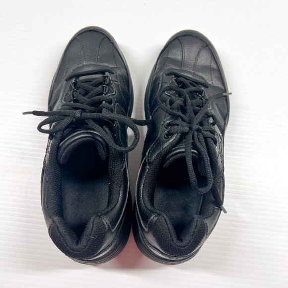 FILA womens Memory Workshift Slip Resistant Shoe Size 9 Black Leather Lace Up - Picture 7 of 12